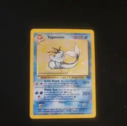 Pokemon TCG Vaporeon Holo Rare Card 12/64 Jungle Set - Image 1