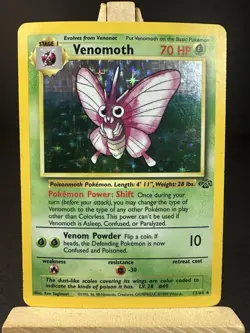 Pokemon Card: Jungle Rare Holo: Venomoth 13/64 MP/LP - Image 1