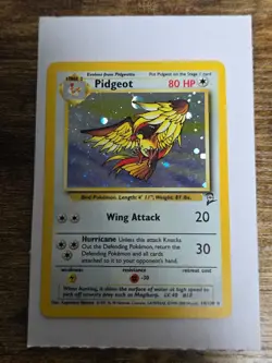 Pokemon TCG Pidgeot Base Set 2 Holo Unlimited Rare Card 14/130 LP - Image 1