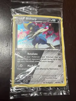 Bisharp 64/114 XY Steam Siege Cosmos Holo Promo Pokemon Card TCG - NM/M SEALED - Image 1