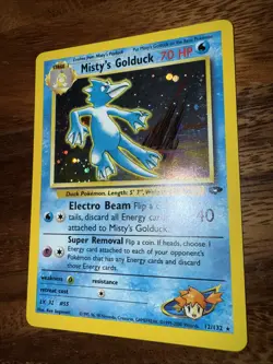 Pokemon TCG Misty's Golduck Holo Rare Card 12/132 Gym Challenge - Image 1