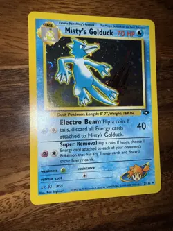 Pokemon TCG Misty's Golduck Holo Rare Card 12/132 Gym Challenge - Image 3