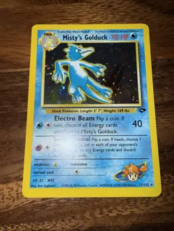 Pokemon TCG Misty's Golduck Holo Rare Card 12/132 Gym Challenge - Image 4