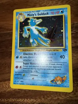 Pokemon TCG Misty's Golduck Holo Rare Card 12/132 Gym Challenge - Image 5