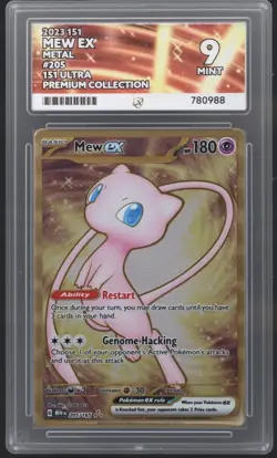 Mew ex Metal 205/165 Ace 9 151 Gold Full Art Graded Pokemon Card Secret Rare ENG - Image 1