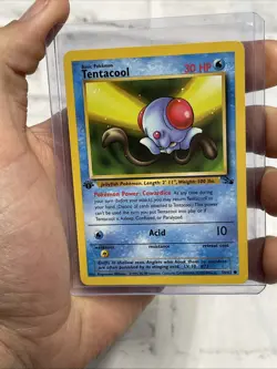 Pokemon Tentacool 56/62 Fossil Regular 1st Edition LP Pokemon Nintendo Card TCG - Image 1