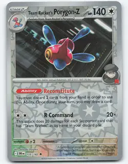 Team Rocket's Porygon-Z #155/182 Reverse Holo Pokemon Card SV10: Destined Rivals - Image 1