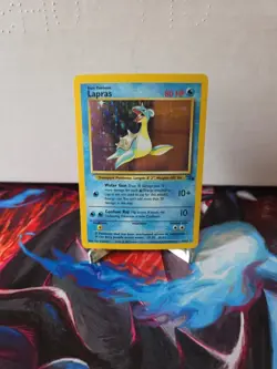 Pokemon TCG Lapras Fossil Holo Rare Card 1999 10/62 - Image 1