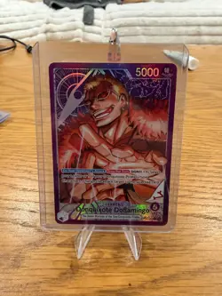 One Piece TCG OP14-060 Donquixote Doflamingo Leader Alt Art AA Card Game CCG Eng - Image 1