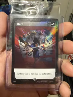 Riftbound Fist Bump Buff Double Sided Promo Card (EXCLUSIVE) Riot - Image 1