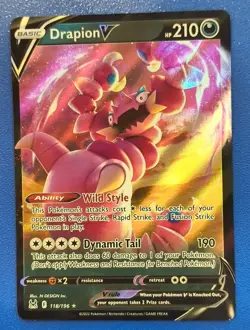 Pokemon TCG Drapion v Sword & Shield Lost Origin Holo Card 118/196 - Image 1