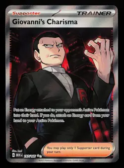 Giovanni's Charisma 197/165 Ultra Rare Scarlet & Violet 151 Pokemon Card - Image 1