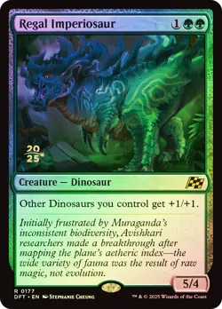 MTG FOIL Regal Imperiosaur (Prerelease) (Aetherdrift) - Promo #177 - Image 1
