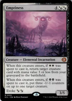 MTG Emptiness (222) | NM | Lorwyn Eclipsed {ECL} - Image 1