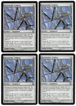 Surestrike Trident x4 4x 2004 Darksteel PLAYSET Unc Artifact MTG SP - NM AZ1 - Image 1