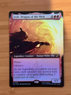 Iroh, Dragon of the West (Extended) FOIL: Avatar ATLA Eternal-Legal MTG (NM) - Image 1