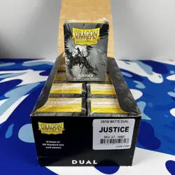 Dual Matte Justice Case Display Dragon Shield Standard Size Sleeves - 10 Packs - Image 1