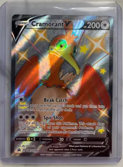 Pokemon TCG Cramorant V SWSH Black Star Promos SWSH086 Holo Promo - Image 1