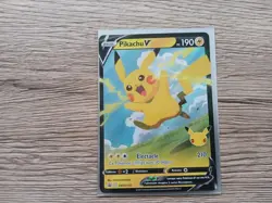 carte Pokemon SWSH143 Pikachu V Promo 25 Ans Celebration + VMAX SWSH062 - Image 1