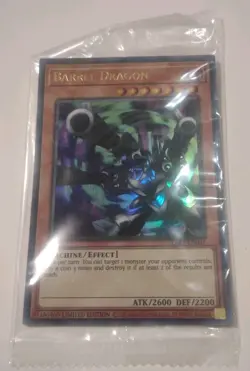 YU- GI-OH 2020 Barrel Dragon Card LART-EN037 Sealed Limited Edition Konami - Image 1