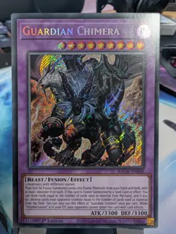 YuGiOh! Guardian Chimera BACH-EN040 Secret Rare 1st Ed - Image 1