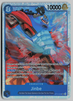 x2 One Piece OP14 The Azure Sea's Seven - Jinbe SR OP14-049 - Image 1