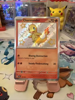Pokemon TCG Charmander 109/091 Paldean Fates 2024 Shiny Rare Card - Image 1