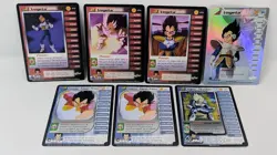 DBZ Dragon Ball Z Vegeta 7 Card Personality Lot - Score - Hi-Tech Holo & Rares! - Image 1