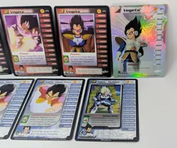 DBZ Dragon Ball Z Vegeta 7 Card Personality Lot - Score - Hi-Tech Holo & Rares! - Image 3