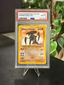 2002 Pokemon Neo Destiny Shining Kabutops Holo Card #108/105 [PSA 8] NM-MT - Image 1