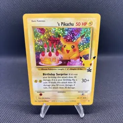 Pokemon Pikachu Celebrations Birthday Surprise 25th Anniversary Promo Card - Image 1