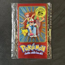 Pokemon Topps Chrome Foil Supersize Jumbo 5 Card Set SEALED TV Vintage Charizard - Image 1
