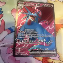 Pokemon TCG Salamence EX Full Art Holo Ultra Rare Card 177/159 Journey Together - Image 1