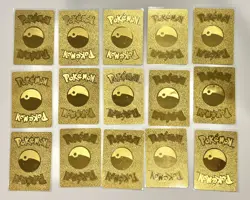 15 Card Lot - Pokemon Gold Art Cards - Assorted Characters - Image 2