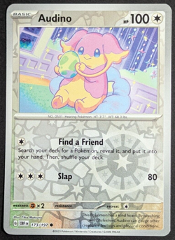 Audino Reverse Holo NM OBF 173/197 Obsidian Flames Pokemon Card - Image 1