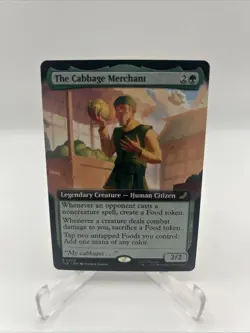 Magic the Gathering Avatar ATLA Cabbage Merchant #0203 Extended Art Rare MTG - Image 1