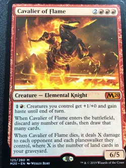 Cavalier of Flame MTG 2020 M20 N/M - Image 1