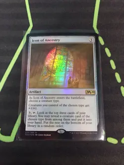 MTG Magic the Gathering Icon Of Ancestry Foil Rare Artifact Tribal Zombie Elf - Image 1