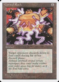4th Edition Cursed Rack MTG Magic the Gathering NM - Image 1