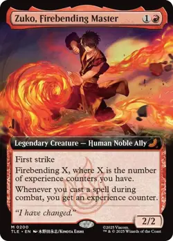 extended art ZUKO FIREBENDING MASTER 0200 Avatar The Last Airbender MTG Magic - Image 1