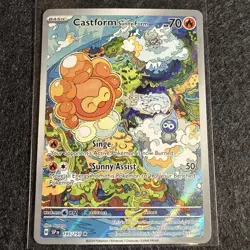 Castform Sunny Form Illustration Rare Surging Sparks Pokemon TCG 195/191 - Image 1