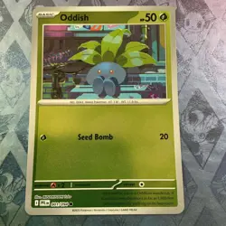 Reverse Holo Oddish 001/094 Common ME02: Phantasmal Flames Pokemon M/NM - Image 1