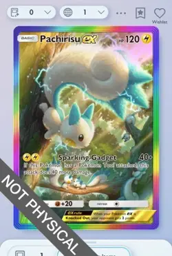 Pokemon TCG POCKET - Pachirisu Rainbow Rare 2⭐, Space-Time Smackdown, English - Image 1