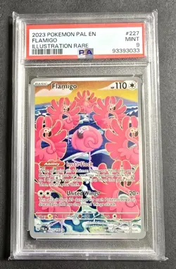 2023 PSA 9 Flamigo #227 Illustration Rare Pokemon TCG S&V Paldea Evolved - Image 1
