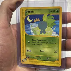 Oddish 97/147 - Aquapolis Non Holo Pokemon TCG WOTC LP+ Vintage E-Reader WOTC - Image 2