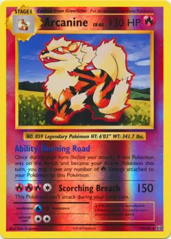 1x Arcanine - 18/108 - Rare - Reverse Holo Lightly Played Pokemon XY-- Evolution - Image 1