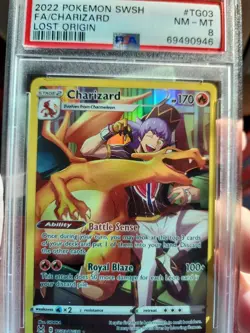 PSA-8 Pokemon TCG Charizard Lost Origin 2022 TG03/TG30 - Image 1