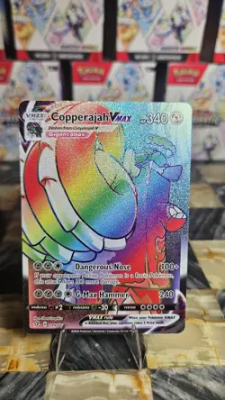 Pokemon Rebel Clash Copperajah VMAX NM-Mint 199/192 Secret Rare - Image 1