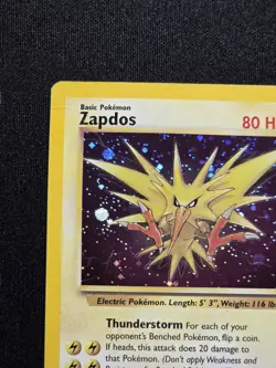 [DMG] Pokemon TCG Zapdos Fossil 15/62 Holo Unlimited Holo Rare Vintage - Image 2