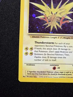 [DMG] Pokemon TCG Zapdos Fossil 15/62 Holo Unlimited Holo Rare Vintage - Image 3